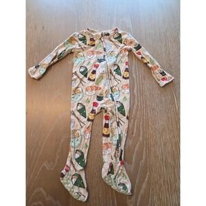 Bums and roses baby bamboo sleeper 6-9 mos